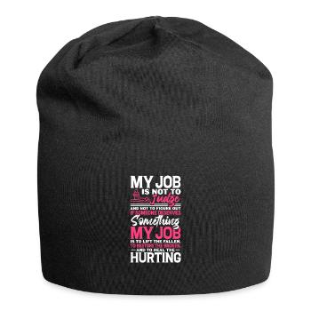 Physiotherapeut - Jersey-Beanie - Schwarz - Vorne