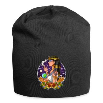 Altägyptische Königin Kleopatra - Jersey-Beanie - Schwarz - Vorne
