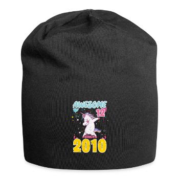 12th Birthday Unicorn - Jersey Beanie - black - Front
