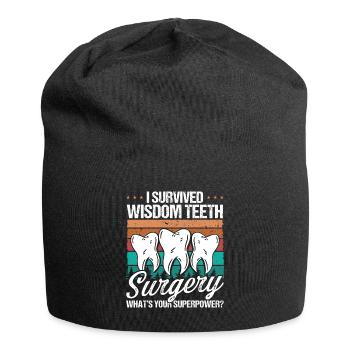 Wisdom Teeth Removal Surgery Funny Tooth Surgery - Jersey Beanie - black - Front