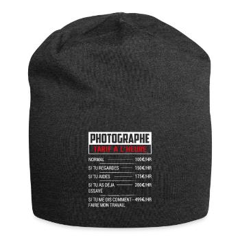 Tarif Horaire D'un Photographe - Bonnet en jersey - charbon - Devant