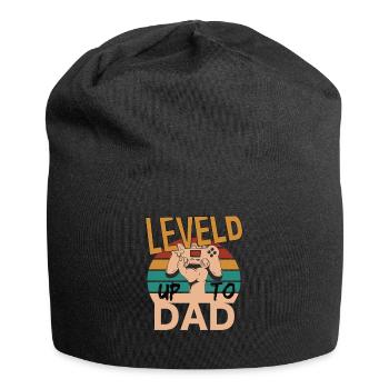 Leveld up to Dad Gaming Zocken - Jersey-Beanie - Schwarz - Vorne