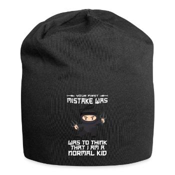 Ninja - Jersey-Beanie - Schwarz - Vorne