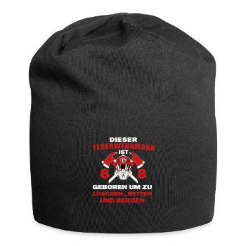Feuerwehrmann Feuerwehr 68 Geburtstag Spruch - Jersey-Beanie - Schwarz - Vorne