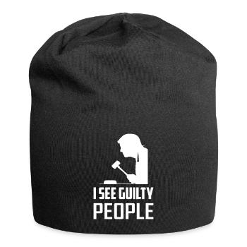 Je vois l’avocat des coupables - Bonnet en jersey - noir - Devant