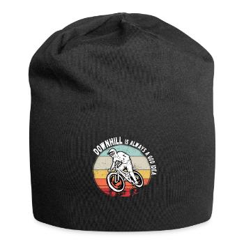 Downhill is always a good idea MTB RetroVintage - Jersey Beanie - black - Front