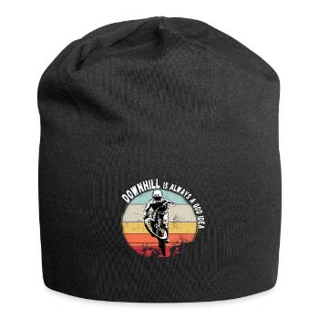 Downhill is always a good idea MTB RetroVintage - Jersey Beanie - black - Front
