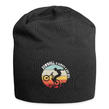Downhill is always a good idea MTB RetroVintage - Jersey Beanie - black - Front