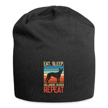 Eat sleep Hollandse Herder Repeat - Jersey Beanie - black - Front