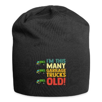Garbage truck Müllmann Recycling 3rd birthday - Jersey Beanie - black - Front