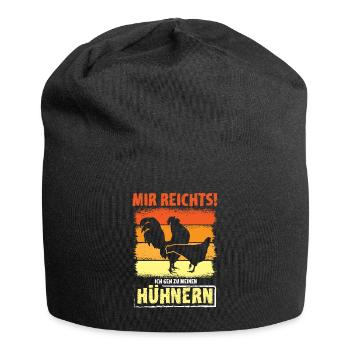 Mir reichts! Ich geh zu meinen Hühnern - Jersey-Beanie - Schwarz - Vorne