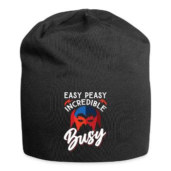 Easy Peasy Incredible Busy - Jersey-Beanie - Schwarz - Vorne