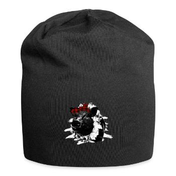 Schwein Tshirt Geschenk Kinder Frauen - Jersey-Beanie - Schwarz - Vorne