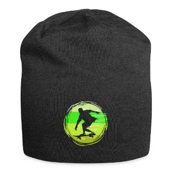Skater Skateboard Gift Halfpipe Sk8 Ollie - Jersey Beanie - charcoal grey - Front