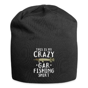 This Is My Crazy Gar Angelhemd Hornhecht Angeln - Jersey-Beanie - Schwarz - Vorne