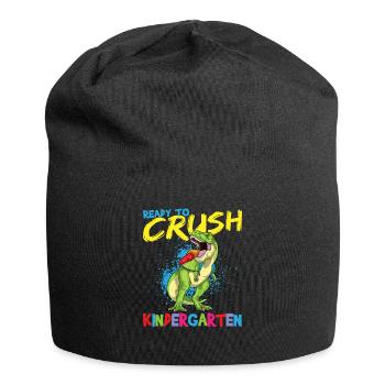 Ready To Crush Kindergarten Pre-K School T-Rex - Jersey Beanie - black - Front
