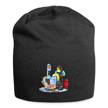 Schweißen Metall Mittelfingerschweisser - Jersey-Beanie - Schwarz - Vorne