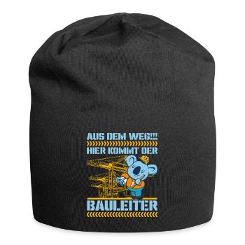 Bauherr Häuslebauer Hausbau Bauleiter - Jersey-Beanie - Schwarz - Vorne