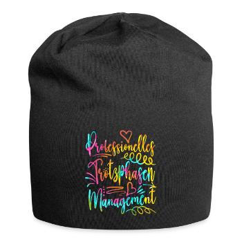 Erzieherin Kindergärtnerin - Jersey-Beanie - Schwarz - Vorne