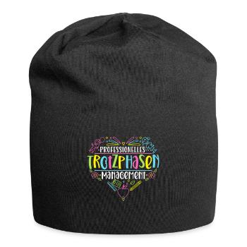 Erzieherin Kindergärtnerin - Jersey-Beanie - Schwarz - Vorne