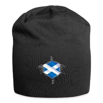 drapeau écossais fier écossais - Bonnet en jersey - noir - Devant