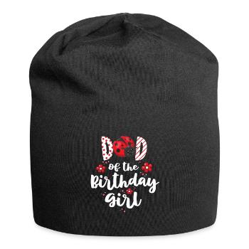 Dad Of The Birthday Girl Matching Family Ladybug - Jersey Beanie - black - Front
