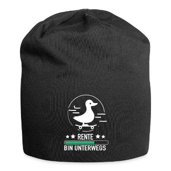 Rente Rentner Spruch ente pension Ruhestand - Jersey Beanie - black - Front
