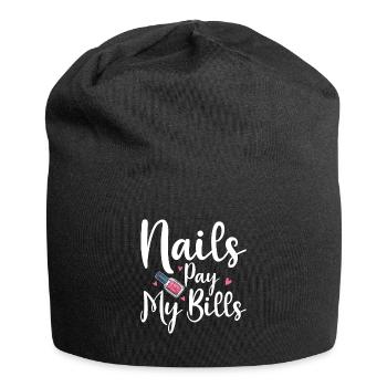 Nails Pay My Bills Shirt Geschenk - Jersey-Beanie - Schwarz - Vorne