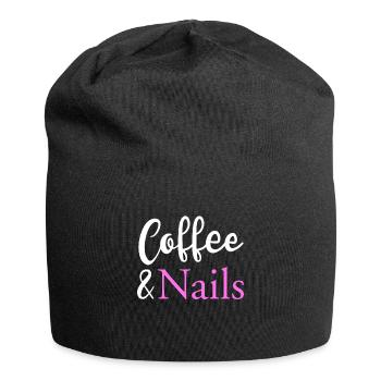 Chemise cadeau Café & Ongles - Bonnet en jersey - noir - Devant