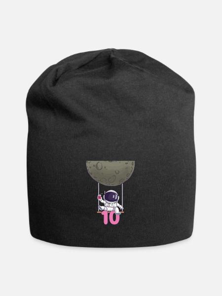 10. Geburtstag Astronaut 10 Jahre Weltraumgalaxie - Jersey-Beanie - Schwarz
