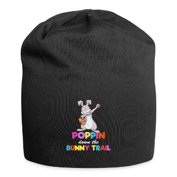 Poppin Down The Rabbit Trail Dabbing Rabbit - Jersey-Beanie - Schwarz - Vorne