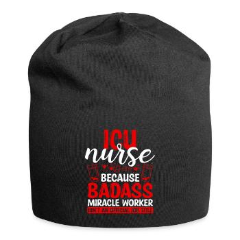 ICU Nurse Miracle Worker Nursing Essentials - Jersey-Beanie - Schwarz - Vorne