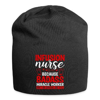 Infusion Nurse Miracle Worker Nursing Essentials - Jersey-Beanie - Schwarz - Vorne