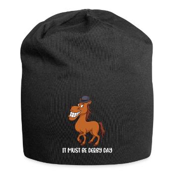 It Must Be Derby Day Pferd Geschenk - Jersey-Beanie - Schwarz - Vorne