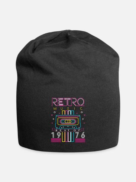 Best Of 1976 Retro Kassette Vintage Geburtstag - Jersey-Beanie - Schwarz