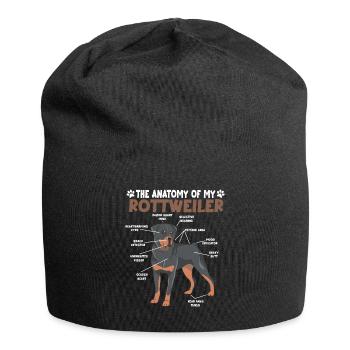 Rottweiler Anatomie Drôle Chien Propriétaire Promenade - Bonnet en jersey - noir - Devant