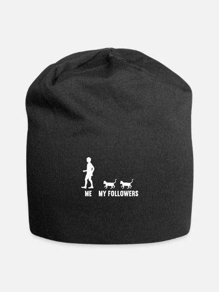 Moi et mes followers chat chatte chat chaton chats - Bonnet en jersey - noir