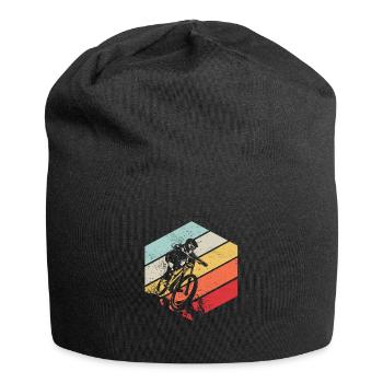 Descente VTT Nature Montagnes Retro Wave Vintage - Bonnet en jersey - noir - Devant