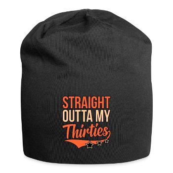 Birthday Thirties Gift - Jersey Beanie - black - Front