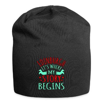 Edinburgh Story geschenk - Jersey-Beanie - Schwarz - Vorne