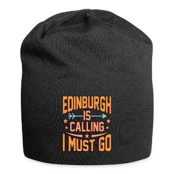 Edinburgh Reisegeschenk - Jersey-Beanie - Schwarz - Vorne
