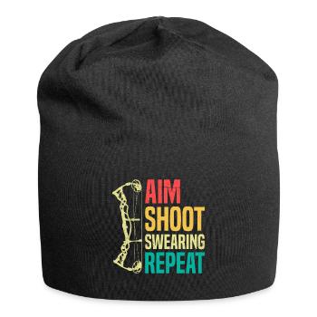 Aim Solve Swearing Again Archery - Jersey Beanie - black - Front