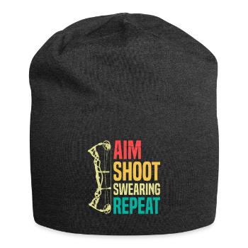 Aim Solve Swearing Again Archery - Jersey Beanie - charcoal grey - Front