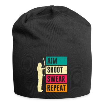 Aim Solve Swearing Again Archery - Jersey Beanie - black - Front