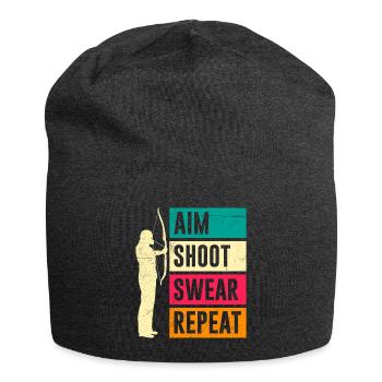 Aim Solve Swearing Again Archery - Jersey Beanie - charcoal grey - Front