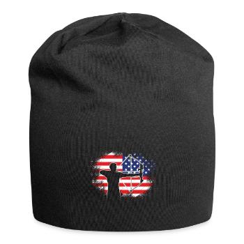 USA Bogenschießen US Flagge Bogenschütze - Jersey-Beanie - Schwarz - Vorne