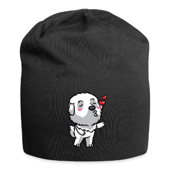 Baisers de bouviers pyrénéens - Bonnet en jersey - noir - Devant