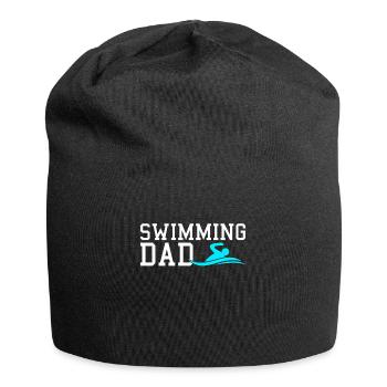 swimming dad - Jersey Beanie - black - Front