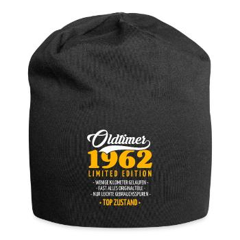 60 Jahre Oldtimer 1962 Jahrgang Geburtstag - Jersey-Beanie - Schwarz - Vorne