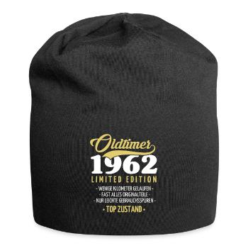 60 Jahre Oldtimer 1962 Jahrgang Geburtstag - Jersey-Beanie - Schwarz - Vorne